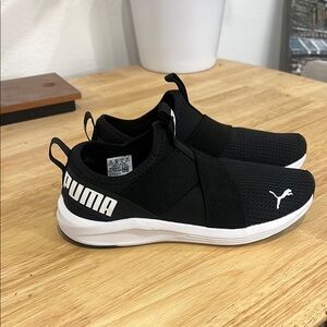 Puma Black Slip-On Sneakers